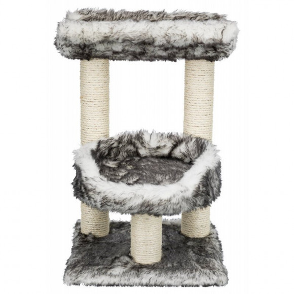 Trixie Isaba Arbre A Chat Hauteur 62 Cm Noir Et Blanc Peluche Et Sisal Naturel