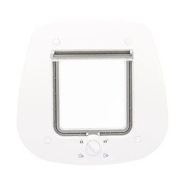 Chatiere - 4 Positions - Pour Porte Verre - 27 X 26 Cm - Blanc