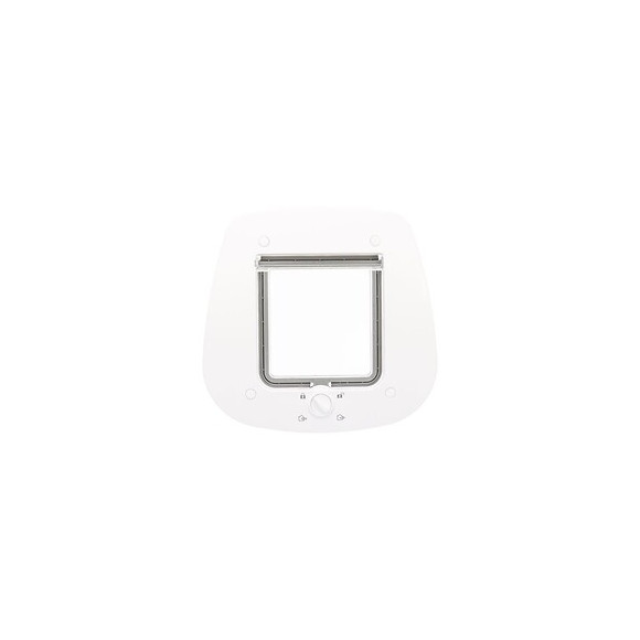 Chatiere - 4 Positions - Pour Porte Verre - 27 X 26 Cm - Blanc