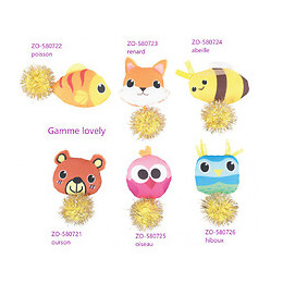 Jouet Chat Lovely Abeille. Taille 8 X 6 Cm X 2.5 Cm. Avec Catnip. - Zolux - Zo-580724