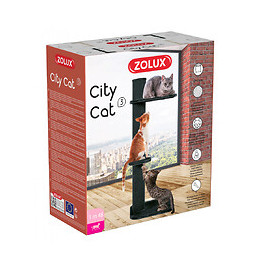 Arbre À Chat City Cat N°3. Taille Hauteur 148 Cm. Poteau Ø 17 Cm. Couleur Gris. - Zolux - Zo-504125gri