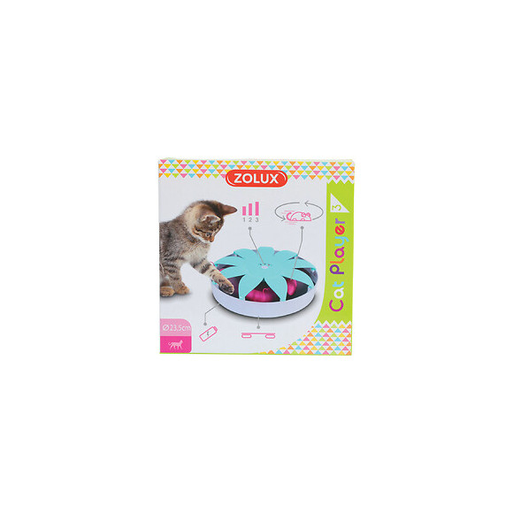 Jouet   Avec 1 Souris.  Cat Player3. Ø 23.5 X 6 Cm. Pour Chat - Zolux - Zo-580719