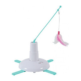 Jouet  Rotatif Avec Plumeau.  Cat Player2. D 48 X 48 X 34.5 Cm. Pour Chat - Zolux - Zo-580718