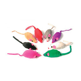 8 Souris En Fourrure. Jouet Pour Chat. Multi Couleur . - Zolux - Zo-480413