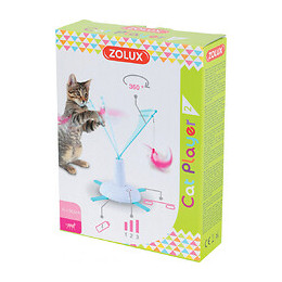 Jouet  Rotatif Avec Plumeau.  Cat Player2. D 48 X 48 X 34.5 Cm. Pour Chat - Zolux - Zo-580718