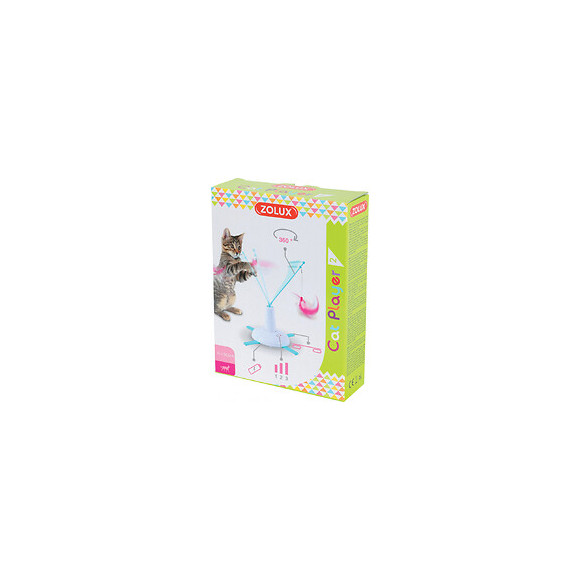 Jouet  Rotatif Avec Plumeau.  Cat Player2. D 48 X 48 X 34.5 Cm. Pour Chat - Zolux - Zo-580718