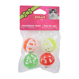 4 Sphères Grelot. Ø 3 Cm. Jouet Pour Chat. Couleur Multi Couleur. - Zolux - Zo-580132
