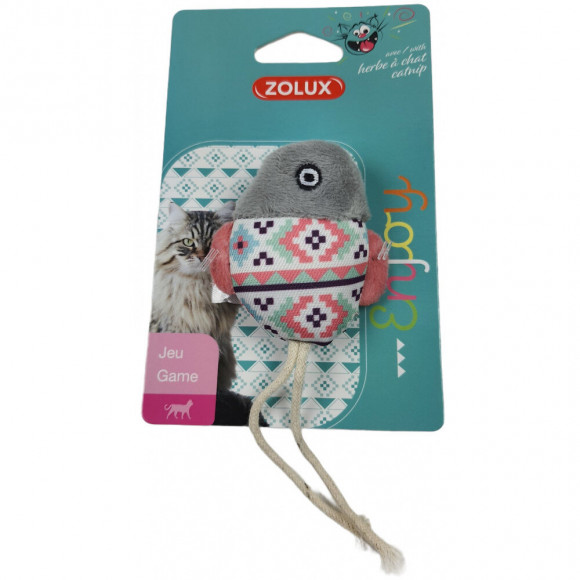Kali Poisson Gris. Taille 15 X 6 Cm. Avec Catnip. Jouet Chat - Zolux - Zo-580733gri