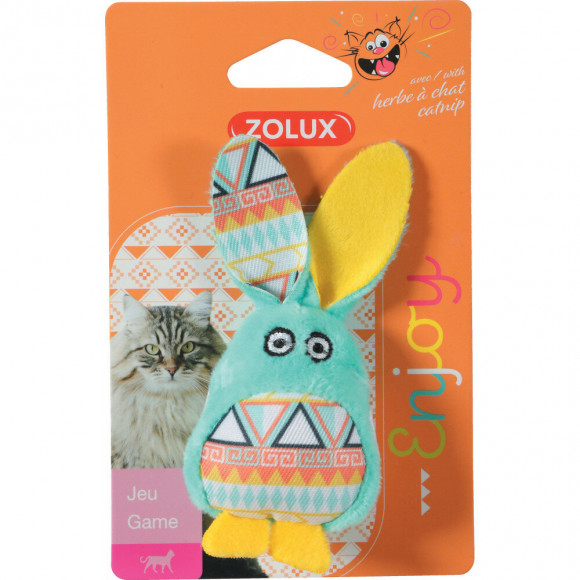 Kali Lapin Vert. Taille 11 X 5 Cm. Avec Catnip. Jouet Chat - Zolux - Zo-580730ver
