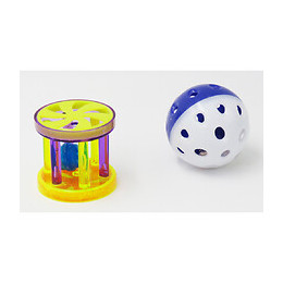 Lot 1 Balle Et  1 Rouleaux, Plastique Pour Chat - Trixie - Tr-4099-x2