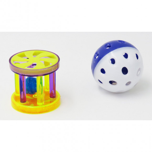 Lot 1 Balle Et  1 Rouleaux, Plastique Pour Chat - Trixie - Tr-4099-x2