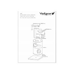 Arbre À Chat Kadi Brun Beige. Hauteur 118 Cm. Pour Chat. - Vadigran - Va-14727