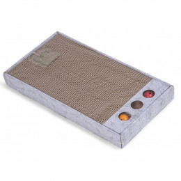 Grattoir Carton Avec 2 Balles De Jeu  45 Cm. Pour Chats. - Vadigran - Va-17137