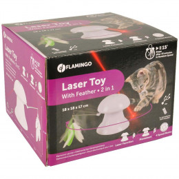 Jouet 2 En 1 Avec Plume Et Pointeur Lumineux. Pour Chat. - Flamingo Pet Products - Fl-560646