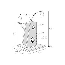 Arbre A Chat Sno 4. 35 X 35 X 68 Cm  - Griffoirs - Flamingo Pet Products - Fl-560800