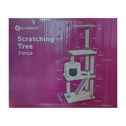 Arbre A Chat Forza Gris.  60 X 40 X 151.5 Cm  De Hauteur. - Flamingo Pet Products - Fl-560983