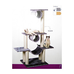 Arbre A Chat Amedeo. Couleur Gris Clair.  Hauteur 140 Cm. Pour Chat. - Flamingo Pet Products - Fl-561228