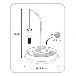 Circuit Tibo Rond Jouet Pour Chat Ø 27.5 Cm X 38 Cm. Rose - Flamingo Pet Products - Fl-560849