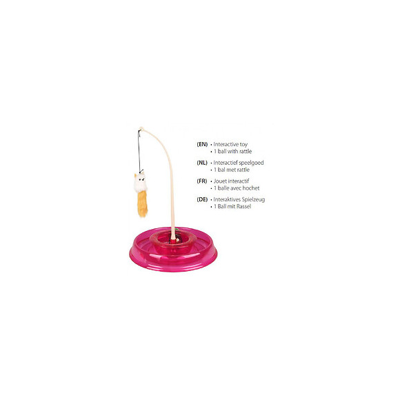 Circuit Tibo Rond Jouet Pour Chat Ø 27.5 Cm X 38 Cm. Rose - Flamingo Pet Products - Fl-560849