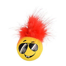 1 Balle Holly Avec Plume . Ø 4.2 Cm. Couleur Aléatoire. Jouet Pour Chat. - Flamingo Pet Products - Fl-561160