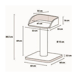 Arbre A Chat Goliath 2. Beige. Hauteur 88.5 Cm. Pour Chat Type Main Coon. - Flamingo Pet Products - Fl-560652