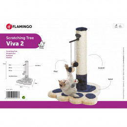 Grattoir, Ø 36 Cm  Hauteur 51 Cm, Viva 2, Couleur Beige, Pour Chat. - Flamingo Pet Products - Fl-5334533