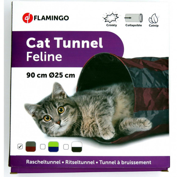Tunnel De Jeux Féline,  Ø 25 X 90 Cm, Pour Chat. - Flamingo Pet Products - Fl-33161