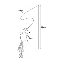 1 Canne À Pêche Suava .20 Cm. Jouet Pour Chat. Couleur Aléatoire. - Flamingo Pet Products - Fl-561179