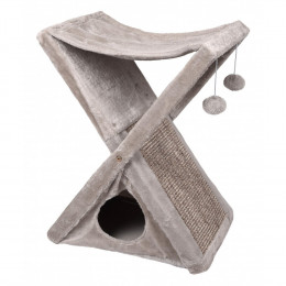 Griffoir Pliable 53.5 X 34.5 X 60.5 Cm. Pour Chat . Couleur Gris - Flamingo Pet Products - Fl-560959