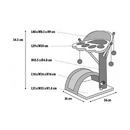 Arbre A Chat Viva 3, Taille 36 X 36 Cm Hauteur 54 Cm, Couleur Beige. - Flamingo Pet Products - Fl-5334535
