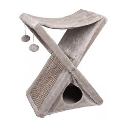 Griffoir Pliable 53.5 X 34.5 X 60.5 Cm. Pour Chat . Couleur Gris - Flamingo Pet Products - Fl-560959