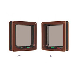 Chatière 4 Verrouillages Avec Tunnel 235 Brun - Pet-mate - Va-6207