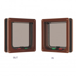 Chatière 4 Verrouillages Avec Tunnel 235 Brun - Pet-mate - Va-6207