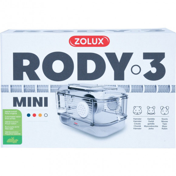 Cage Mini Rody3. Couleur Blanche. Taille 33 X 21 X 18 Cm H. Pour Rongeur - Zolux - Zo-206010