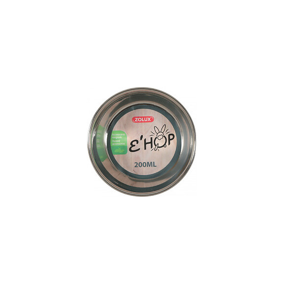Bol En Inox Ehop . 200 Ml . Vert . Pour Rongeur. - Zolux - Zo-205145