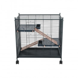 Cage Indoor 2 Mini Loft Couleur Rose. Dimension Interieur 67.5 X 39 X 58 Cm. Pour Les Petits Mammifères - Zolux - Zo-205117