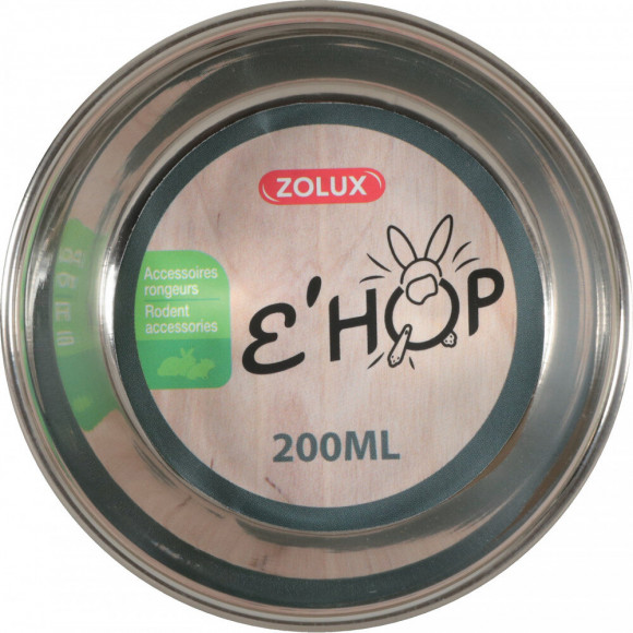 Bol En Inox Ehop . 200 Ml . Vert . Pour Rongeur. - Zolux - Zo-205145