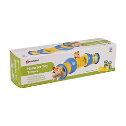 Tunnel Violet Et Jaune. Ø 7.5 X 27.5 Cm. Pour Rongeur. Hamster. - Flamingo Pet Products - Fl-210113