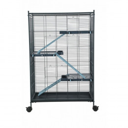 Cage Indoor 2 Maxi Loft. Couleur Bleu. Dimension Intérieur 67.5 X 39 X 92.5 Cm. Pour Les Petits Mammifères - Zolux - Zo-20512