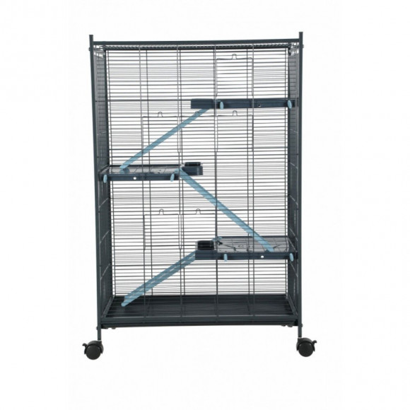 Cage Indoor 2 Maxi Loft. Couleur Bleu. Dimension Intérieur 67.5 X 39 X 92.5 Cm. Pour Les Petits Mammifères - Zolux - Zo-20512