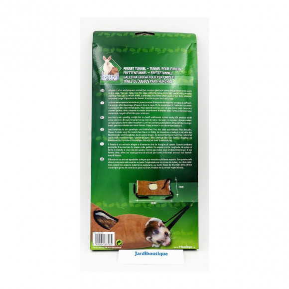 Tunnel Pour Furet, Brun , Ø16 Cm X 35 Cm . - Flamingo Pet Products - Fl-208210