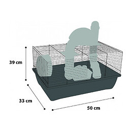Cage Mido . 50 X 33 X 39 Cm.  Pour Hamster. - Flamingo Pet Products - Fl-210134