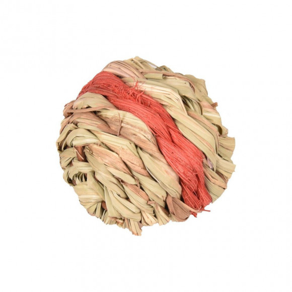 1 Balle D'osier Rouge Avec Clochette Ø 6 Cm .  Jeux Pour Rongeur. - Flamingo Pet Products - Fl-210162