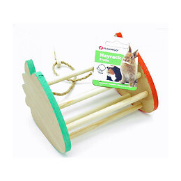 Mangeoire A Foin Frado. En Bois Rose Et Vert. 15 X 9 Cm. Pour Rongeur. - Flamingo Pet Products - Fl-210255