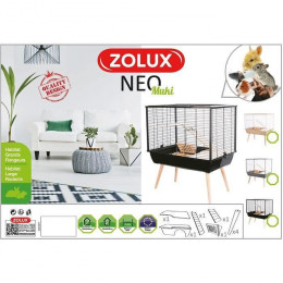 Cage Néo Muki Grise.  77.5 X 47.5 X Hauteur 87.5 Cm. Pour Grand Rongeur. - Zolux - Zo-205621gri