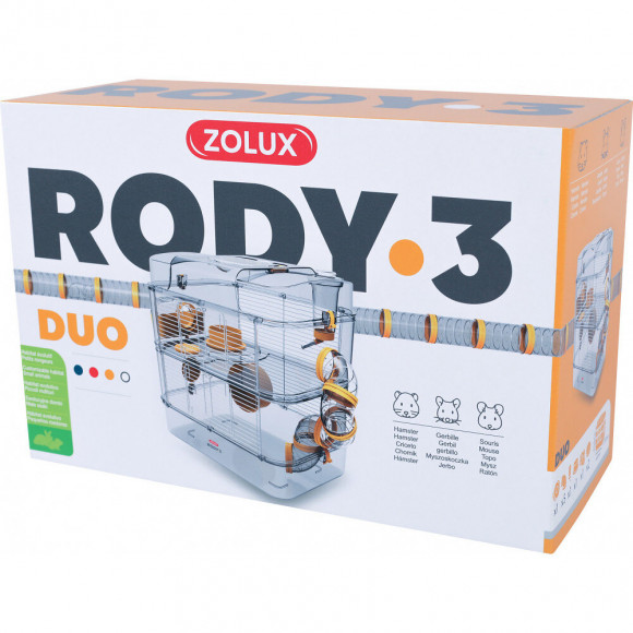 Cage Duo Rody3. Couleur Banane. Taille 41 X 27 X 40.5 Cm H. Pour Rongeur - Zolux - Zo-206020