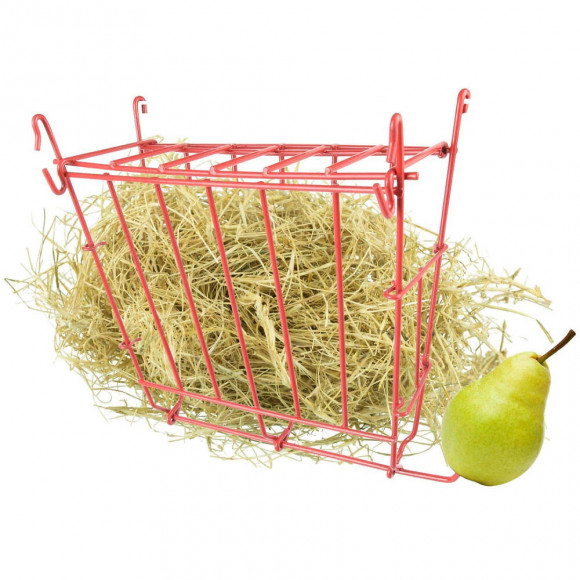 Râtelier À Nourriture Refermable + Support À Fruit 17 X 8.5 X 20 Cm Pour Rongeur. Couleur Rouge - Flamingo Pet Products - Fl