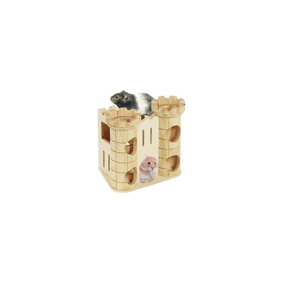 Château Robin En Bois Pour Hamster Et Souris. Petit Rongeur. - Flamingo Pet Products - Fl-84843