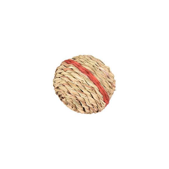1 Balle D'osier Rouge Avec Clochette Ø 12 Cm .  Jeux Pour Rongeur. - Flamingo Pet Products - Fl-210164