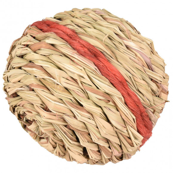 1 Balle D'osier Rouge Avec Clochette Ø 12 Cm .  Jeux Pour Rongeur. - Flamingo Pet Products - Fl-210164